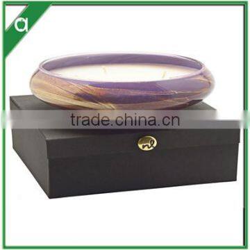 Large With 3-5 Wicks Scented Candle in Glass Painted Bowl With Gift Box photo-4