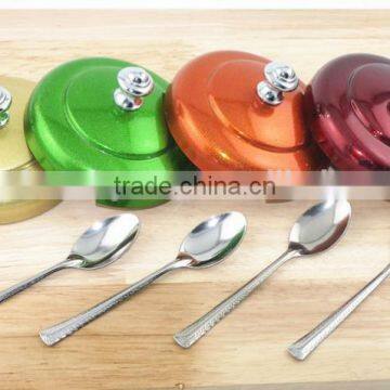 Stainless steel seasoning box condiment jar four flavour combination suit BH-SLT014