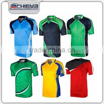 Customized sublimation printing new design V Neck cheap cricket jerseys