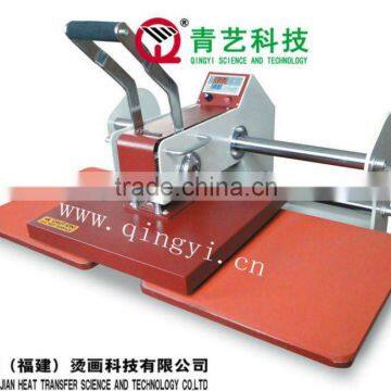 QY-A8 double station manual CE standard heat press machine for heat transfer vinyl