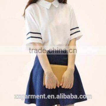 2017 OEM Girl School Uniform Fashion Shirt and Dress
