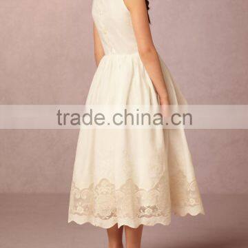 Latest Children Dress Design Kids Dresses Photo Sweet Ivory Warp- Front Child Dress HSD5362 photo-3