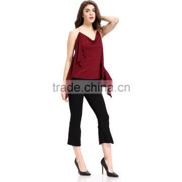 Domin Fashion Sleeveless off Shoulder Lady Top photo-4