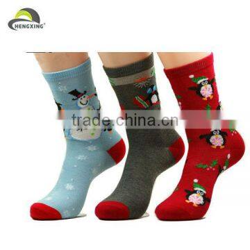 Wholesale Stock Cheap Funny Jacquard Promotional Warm Christmas Socks