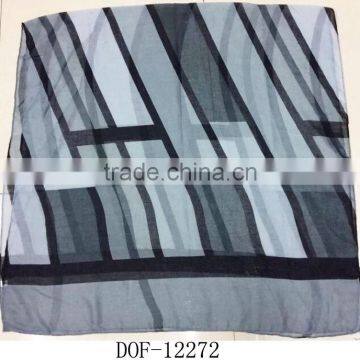 Fashion popular chiffon viscose print geometric hot scarf