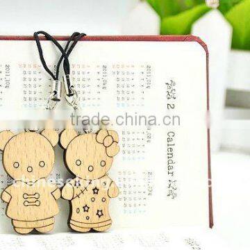 cartoon Characters wooden mobile accessories for Valentine's Day gifts cheap wood cell phone accessories