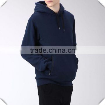 China custom wholesale navy blue cotton fleece zip pocket hoodies for men fashion streetwear low MOQ Pullover Sweater jackets