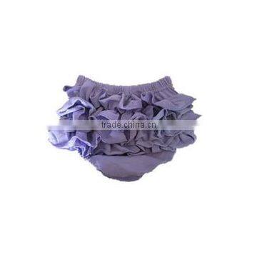 2015 Boutique New Style! Top Quality Wholesale Kids Lovely Fresh and Simple Single Color Lavender Ruffled Shorts for Baby
