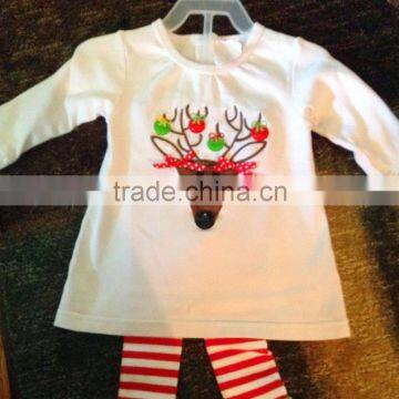 Children's Girls Xmas Outfit Deer Pattern Outfit Ruffle Kids Christmas Clothes photo-6