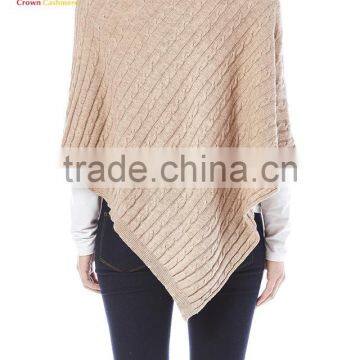 New Fashion Wrap Poncho Cable Cotton Ponchos photo-5