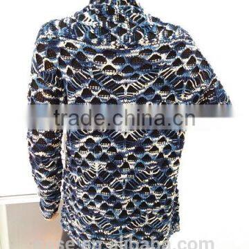 Custom Sweaters & Cardigans 2017 Oversize Purple Cowl Neck Cable Knit Sweater photo-2