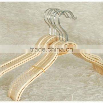 Multifunctional Wood Coat Hanger With 2 Durable Clips Strong Wood Pants Hanger photo-2