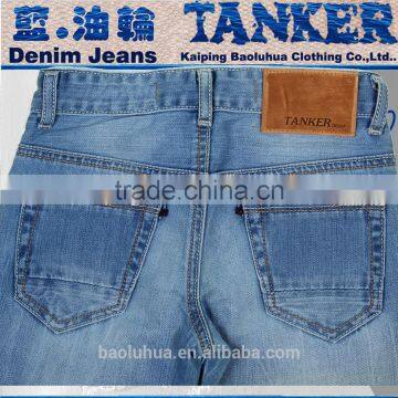 S1112K Medium Indigo Girls Kids Boys Handcraft Pants Trousers Wrinkle Slim Jeans photo-3