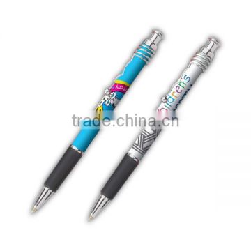 Full color Jazz (chrome) pen. Made in the USA and comes with your full color logo.