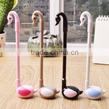 0.5mm black ballpoint pen customizable swan shape gel pen office stationry