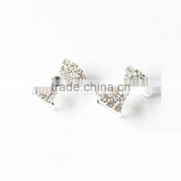 Durable Shinny Diamonds Rhinestones Buckles With Foldover Elastic for Shoes Hair Ties Decoration - Stone Shoe Buckle photo-5