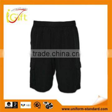 muti pockets black casual mens elastic bermuda