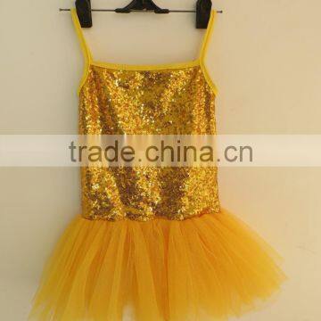 QL-203 Fashion Baby Dance Dress Sequins Condole Belt Dress Hot Sell New Design 2016 photo-2