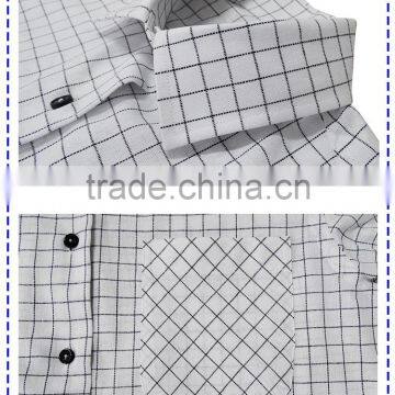 2017 Latest Long Sleeve Plaid 100% Cotton Non Wrinkle Spread Collar Men Shirt photo-3