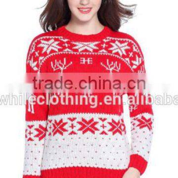 Ugly Christmas Vintage Reindeers Women Cashmere Jumper Sweater photo-2