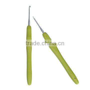 Factory Cheap Wholesale Green 13.7cm TPR Aluminum Crochet Hooks photo-3