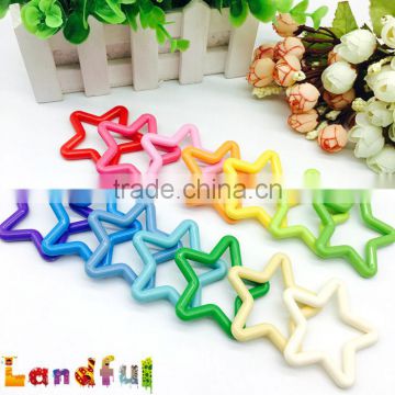 EN71 Approved EVA Star Shape Plastic Teething Ring For Baby Teether