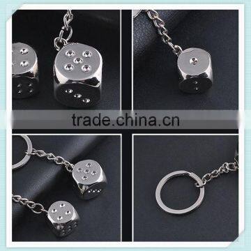 3D Dice Keychains Novelty Metal Keyrings Gifts photo-4
