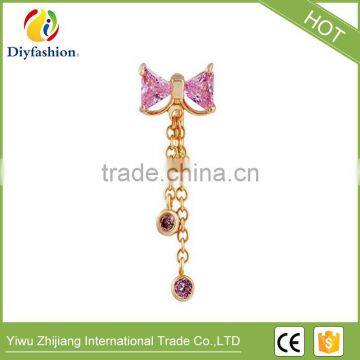 Fashion Body Piercing Navel Rings Zircon Bowknot Belly Button Rings