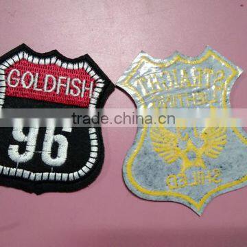 Custom Hot Sell High Quality Embroidery Patch Cheap Sheild Badges for Garments photo-2