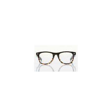 Leopard Print Round Optical Retro Eyeglass Frames For Ladies For Wide Faces , Vintage