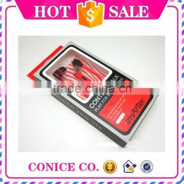 Wholesale Bicolor Noodle Cable In-ear Earphone With Volume Control With Mic photo-3