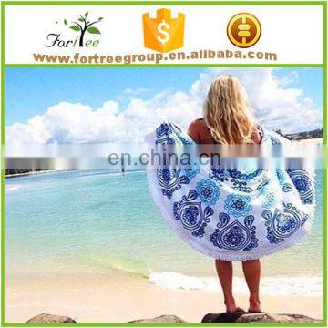 digital printing microfiber round beach towel