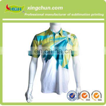 2015 hot summer wholesale flashy design short sleeve men's polo sublimation printing T shirts