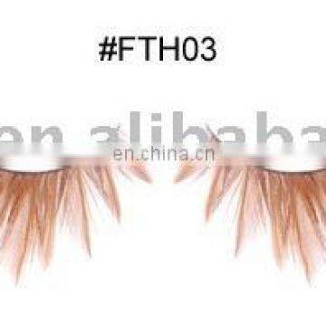 human hair handmade color eyelashes extension ME-0035