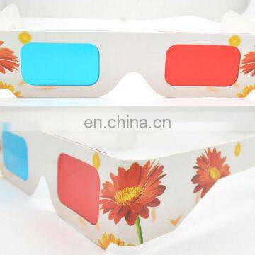 Red cyan PET lens paper 3D glasses