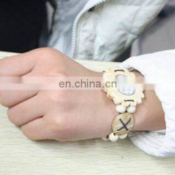 High Quality Ladies Bracelet Vintage Weaved Wrist Watch of Charm Wooden Beads Band Quartz Tourist Attractions Wooden Watch photo-4