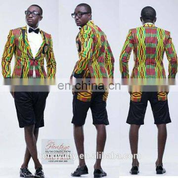 African men blazer wax print ankara fabrics for african men clothing