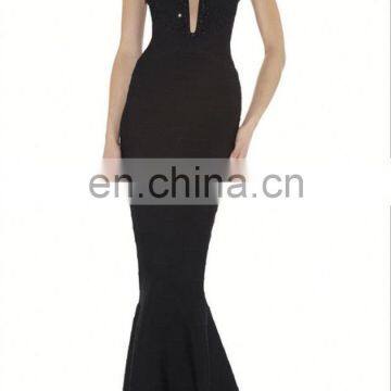 good material bling bling evening dress overskirt evening dress