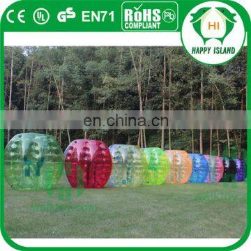 HI New design pvc plastic human sized soccer bubble ball