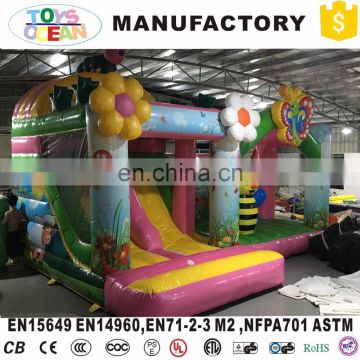 Flower garden inflatable bee bounce castle mini playground combo