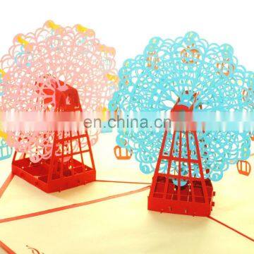 Hilltop To Cloud 3D Pop Up Sky Wheel Birthday Greeting Cards Thank You Card Wedding Cards