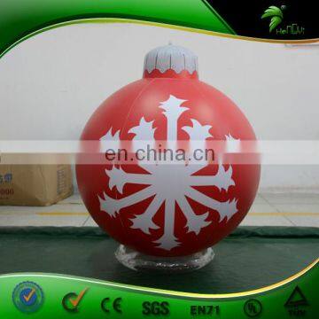 Inflatable Christmas Beautiful Ornament Balls , Giant Inflatable Indoor Decoration Hanging Balloon , Inflatable Snow Ball