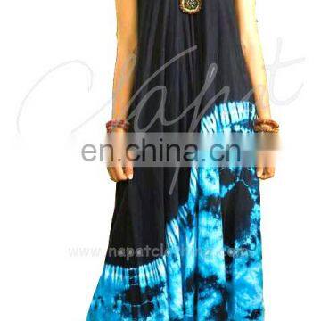 maxi dress Wholesale fashion Tie dye Colorful Dress,handmade tie dye.