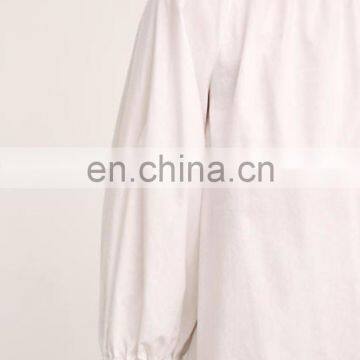 Top Sell Latest Fashion Design 3/4 Sleeve Casual off Shoulder Lady Cotton Blouse photo-3