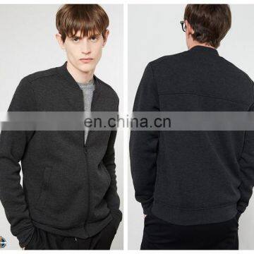 T-MH558 Wholesale Men 100 Cotton Zipper Jacket Sweatshirt without Hood