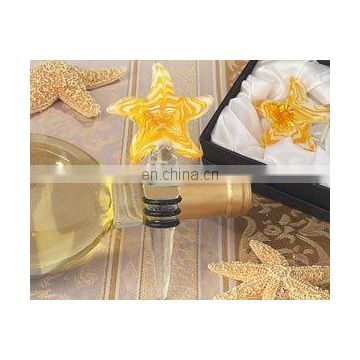 Murano Art Deco Collection Gold Starfish Wine Stopper