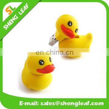 custom duck shape rubber usb flash drive