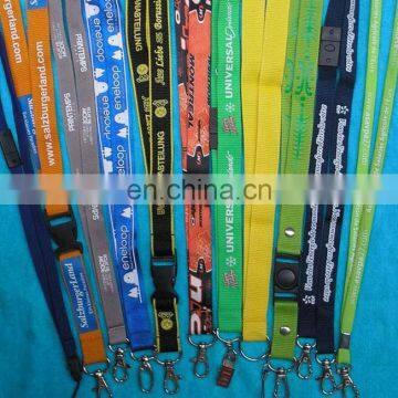 custom green polyester funny lanyards with metal hook