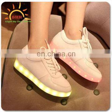 New products Men/Women 7 Colors LED shoe Luminous USB Charging Colorful lights unisex Flat Casual Shoes