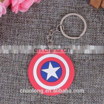 no minimum any custom logo and shape plastic round key holder,soft pvc keyring,rubber keychain